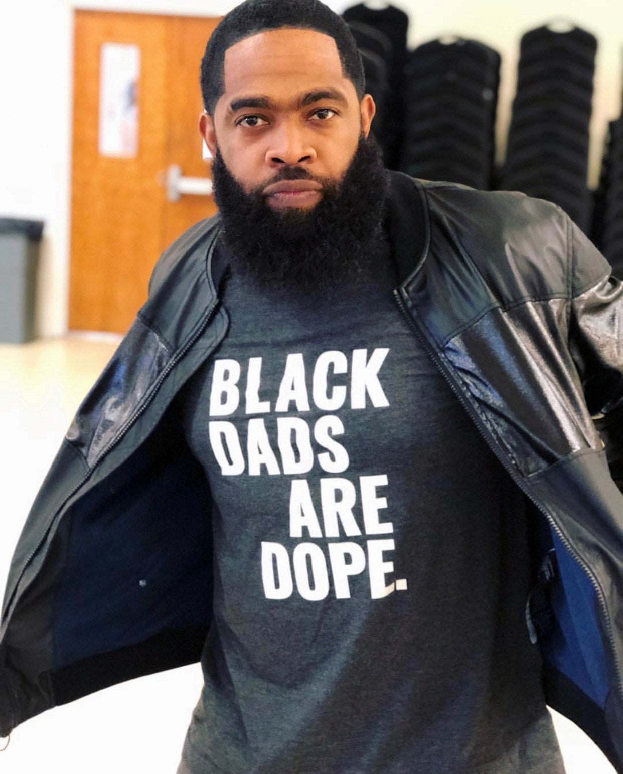 Black Dads Are Dope Tee Model
