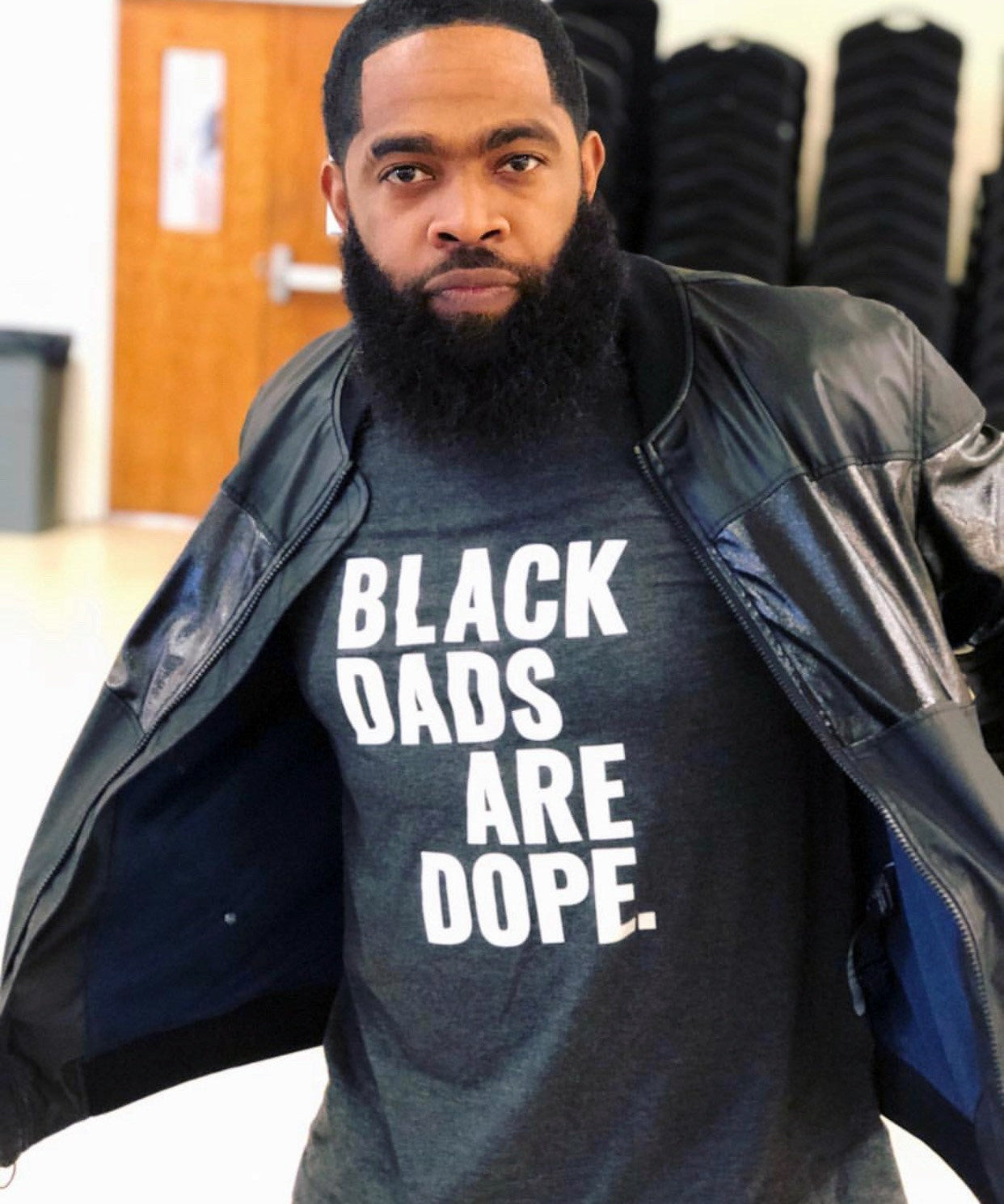 Black Dads Are Dope Tee Model