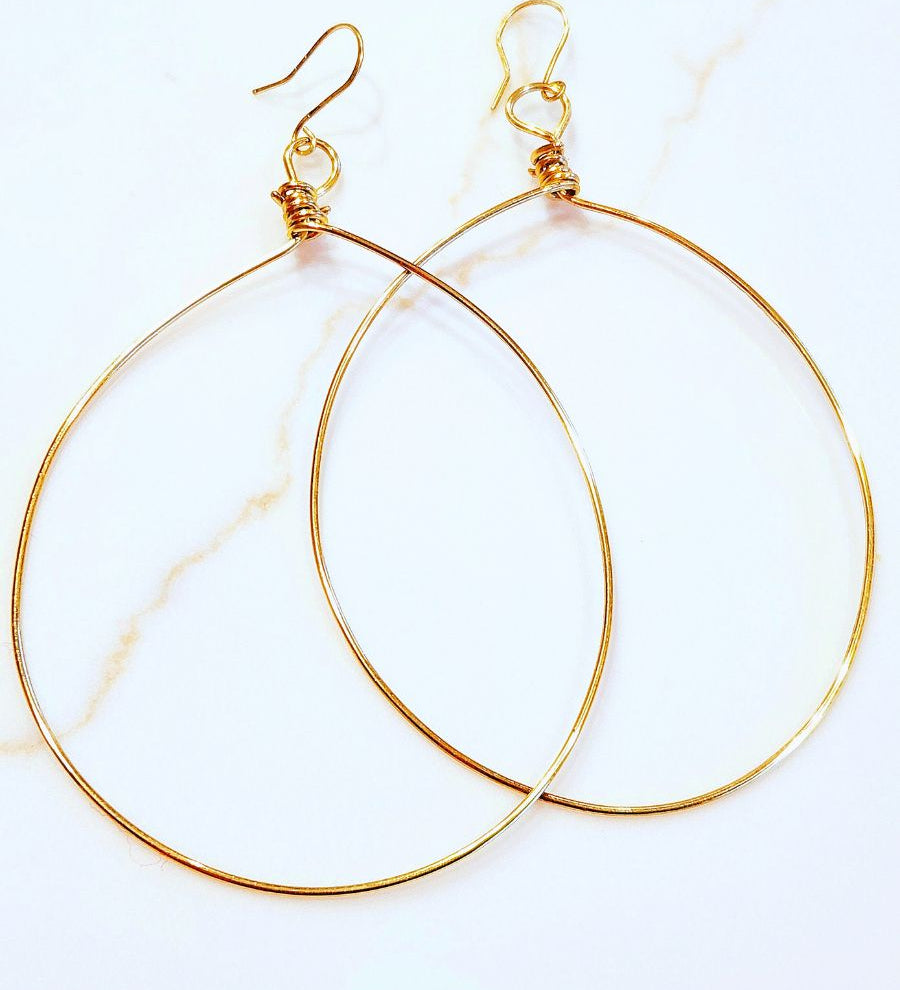 Brass Hoop Earrings