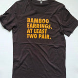 Bamboo Earrings Pre-Loved Tee — Gently Worn (M)