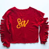 Sis Off Shoulder Preloved Crewneck — Gently Worn (M)