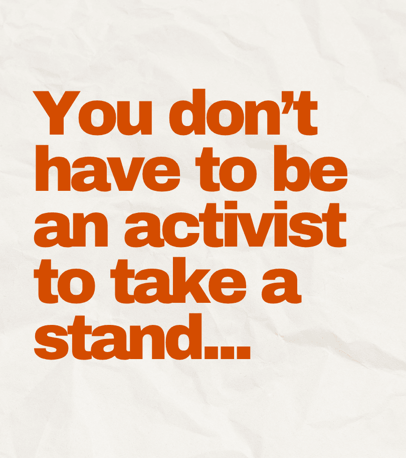 Orange text on a white background with motivational quote.