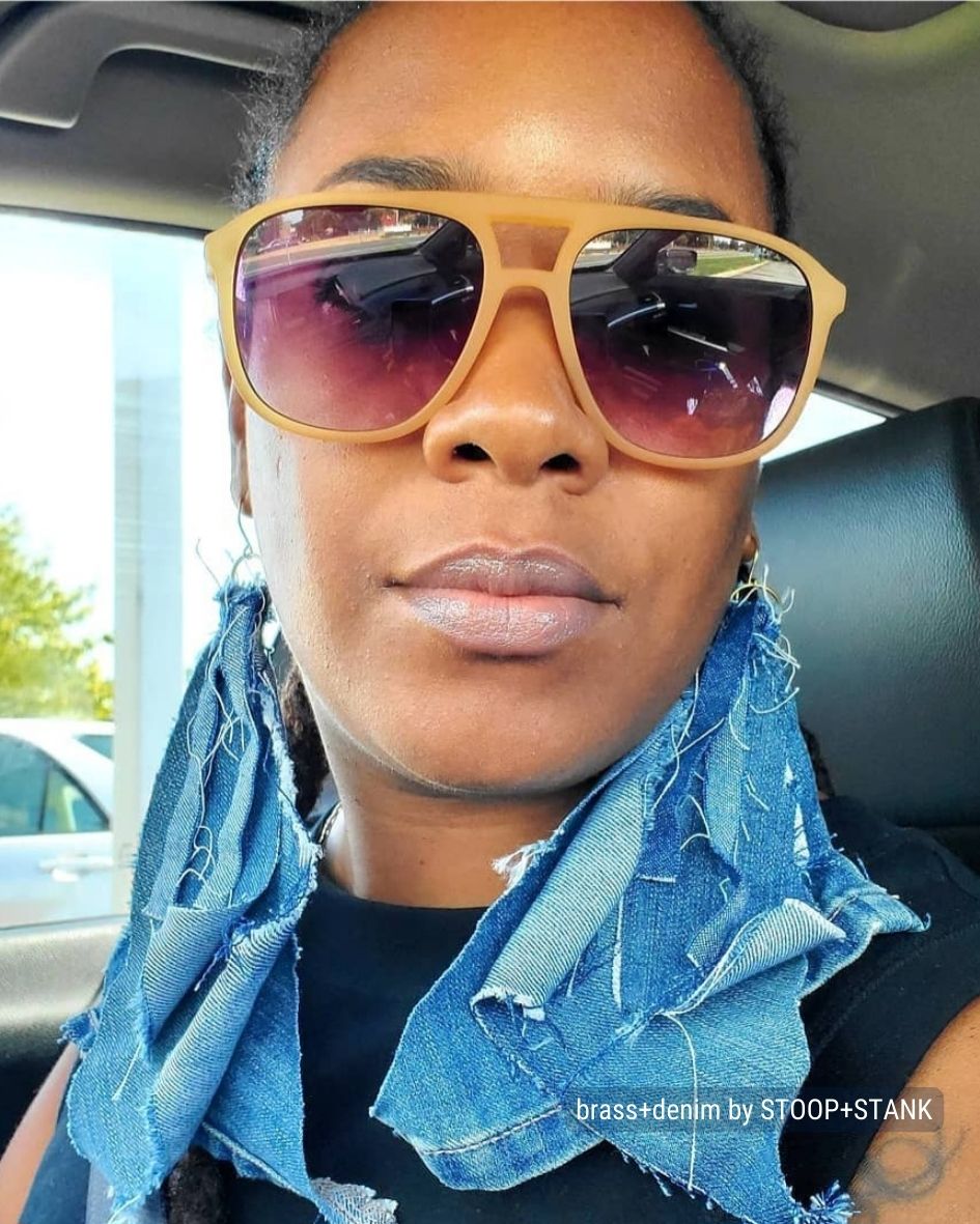 Brass Denim Earrings Stoop Stank brass-denim-earrings-stoop-stank